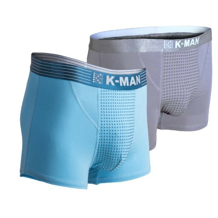 K-MAN CELANA DALAM MAGNET ORI K-LINK TERAPI KESEHATAN VITALITAS PRIA - ABU DAN BIRU, L