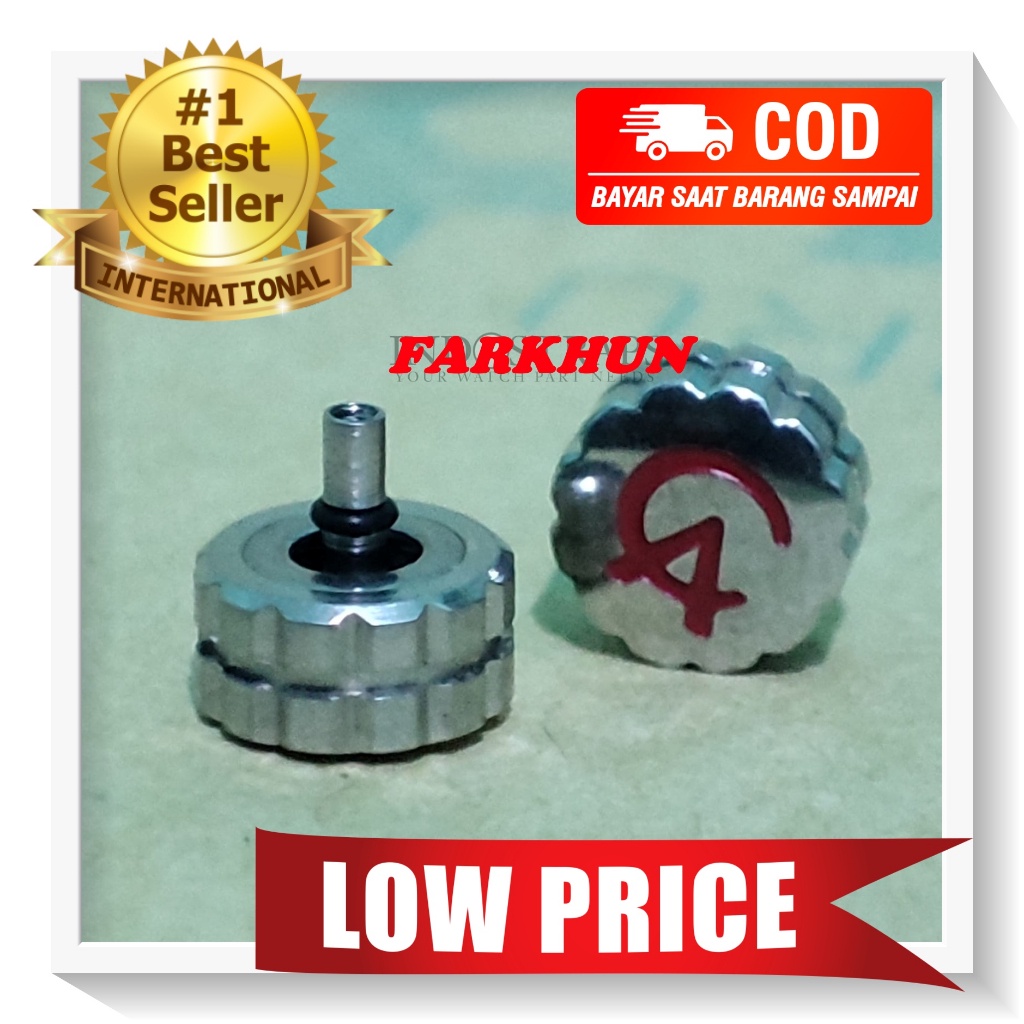 TERBAIK KNOP CROWN JAM TANGAN ALEXANDRE CHRISTIE 6.3 x 3.3 MM SEAL WATERPROOF SILVER PUTARAN ANTI AI