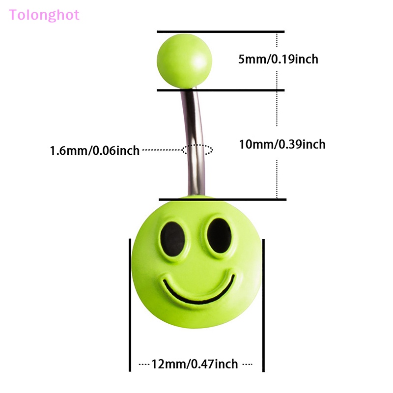 Tolonghot&gt; Alien Smile Belly Button Rings Stainless Steel Kreatif Sexy Pusar Kuku Cincin Pusar Untuk Wanita Perhiasan Tubuh well