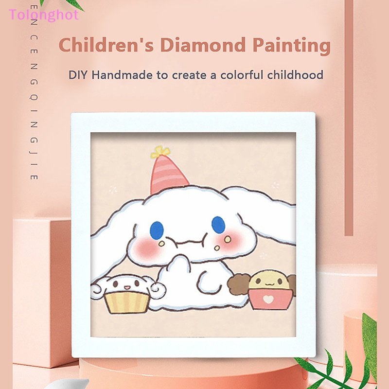 Tolonghot&gt; Helly Kitty Cinnamoroll Kuromi Berlian Paing Kit 5D DIY Mosaik Bulat Bordir Dekorasi Kamar Anak Pekerjaan Tangan Mainan Hadiah Dengan Baik