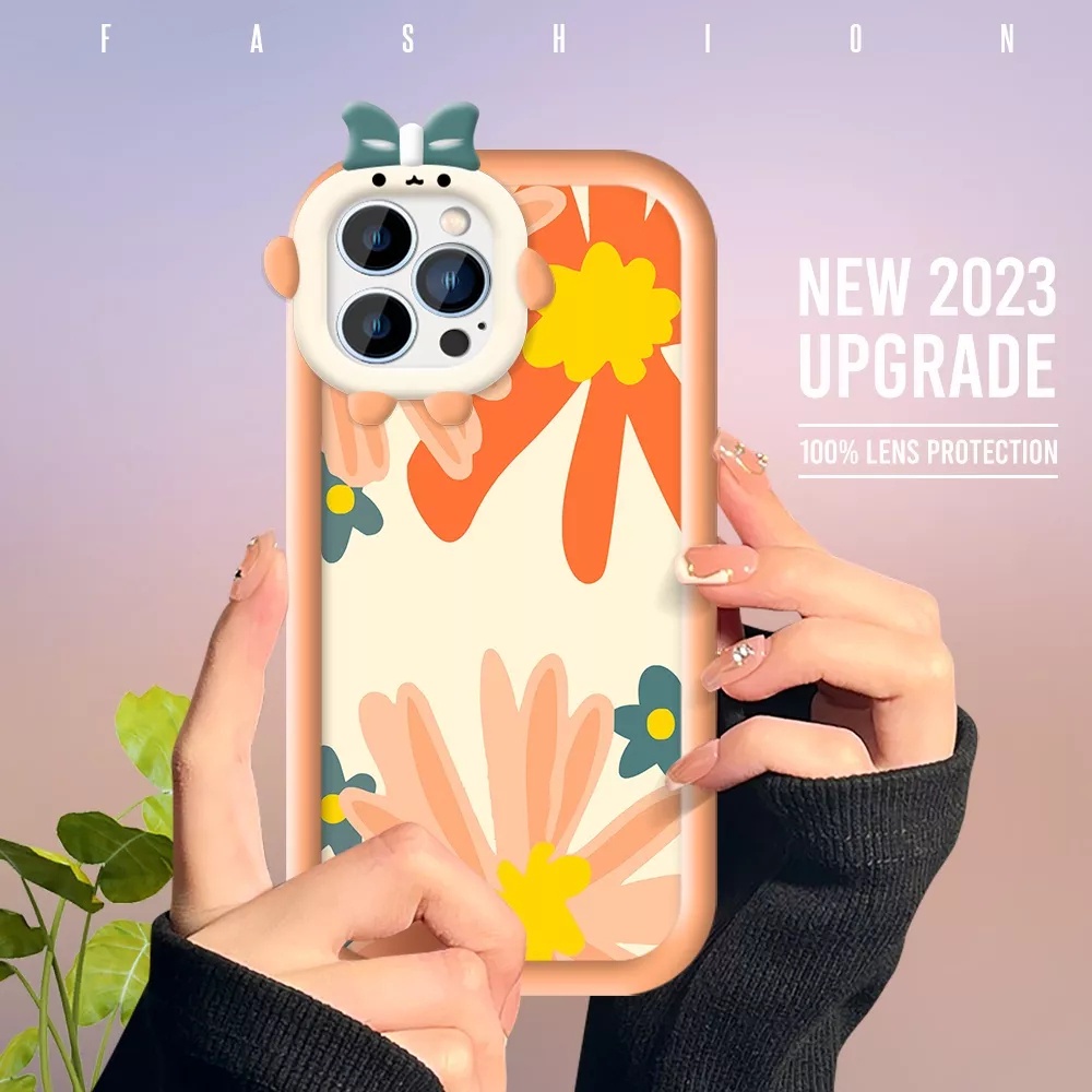 Case for  Xiaomi Poco X3 X3 Pro X3 NFC Poco X3 GT Cartoon Vintage Flower Little Monster Shockproof S