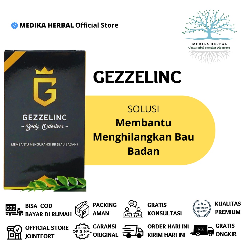 GEZZELINC PENGHILANG BAU BADAN BPOM TAHAN 72 JAM BODY ODORIZER (Kemasan Terbaru)
