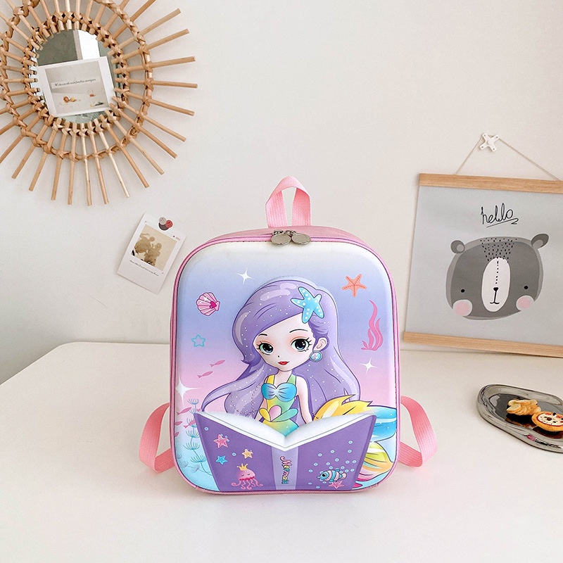 Tas Ransel Hardcase Uk. 30 cm anak Laki-laki dan Perempuan trend fashion import gaya kartun hard shell