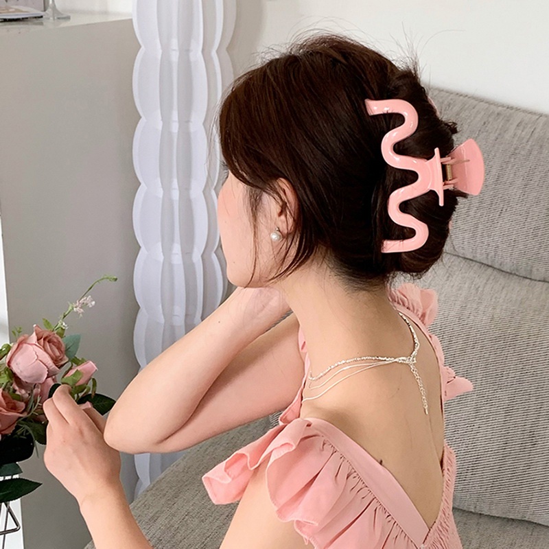 Fashion Cakar Klip Sedotan Akrilik M Berbentuk Rambut Tidak Teratur Geometris Pribadi