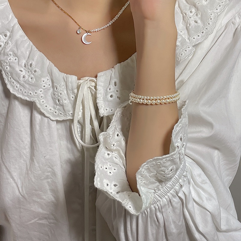 Ifyou Fashion Gelang Mutiara Gelang Emas Elegan Untuk Aksesoris Perhiasan Wanita