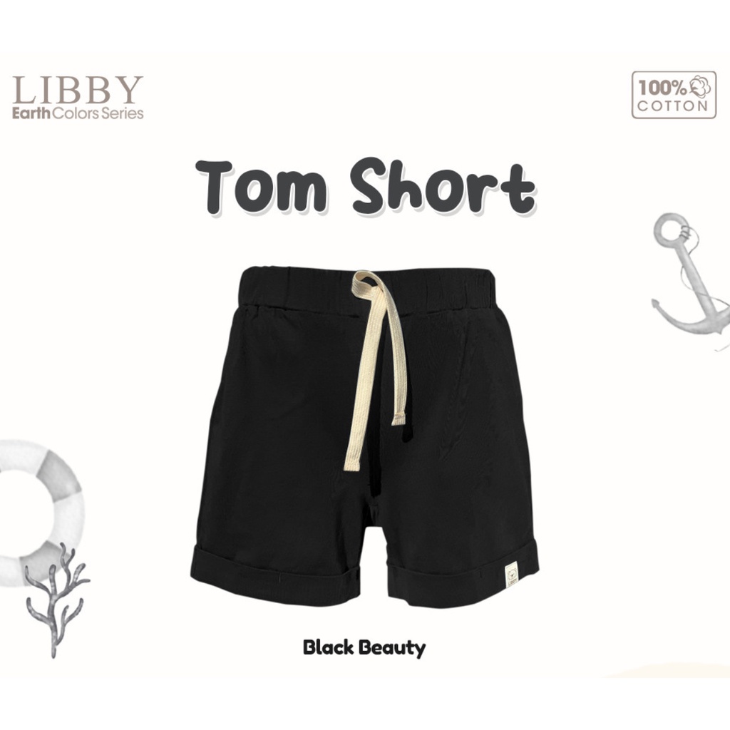 Libby - Basic Cotton Tee and Tom Short Black Series| Setelan Pendek Anak