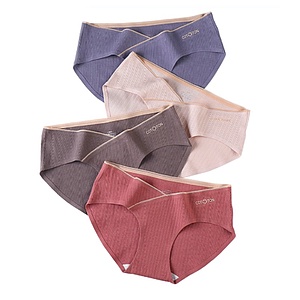 MEDAN WUW02 Celana Dalam Wanita Hamil Katun Menyerap Keringat CD Pinggang Rendah Tanpa Jahitan