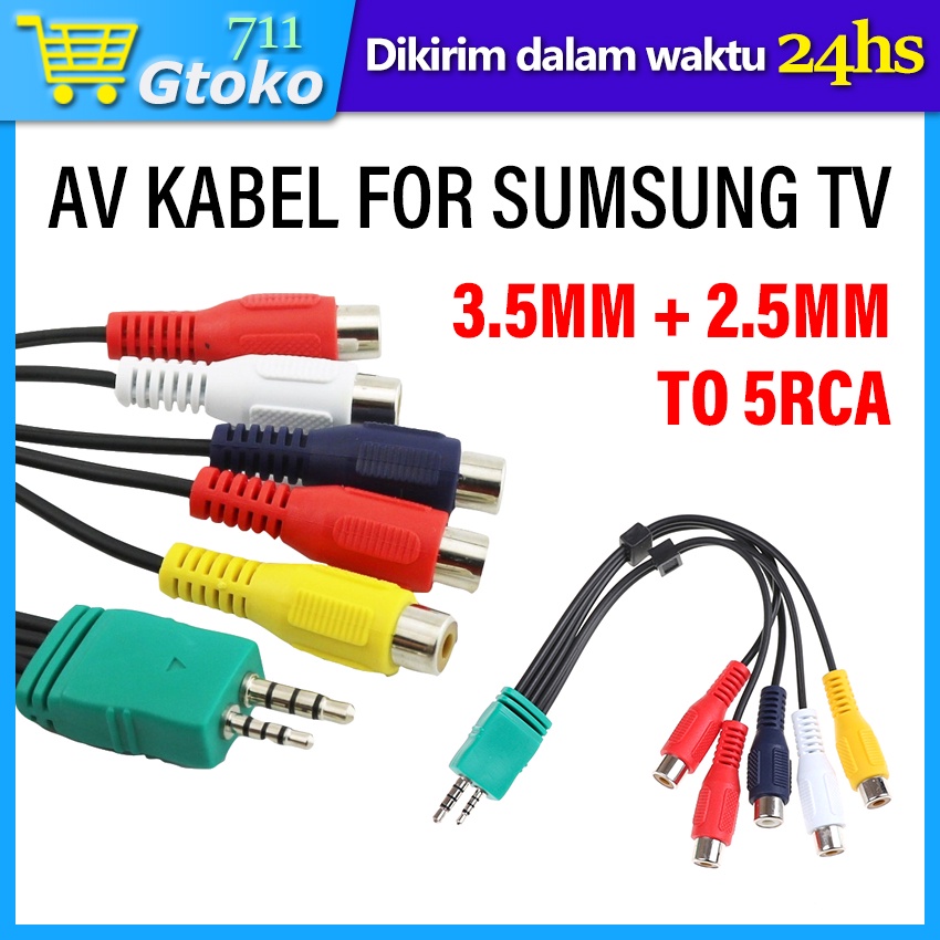 Kabel AV Audio Video Adapter Cable 5 RCA For Samsung LED TV BN3901154W