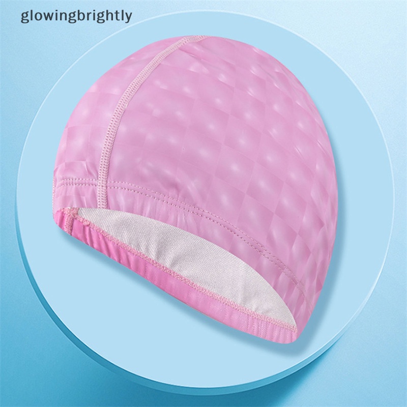 [glowingbrightly] Topi Renang Kain Coag PU Melindungi Telinga Rambut Panjang Dewasa Topi Renang Anti Air TFX