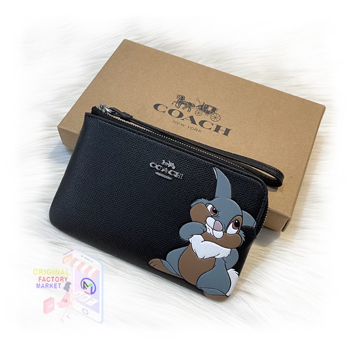 Dompet 91778 Disney Corner Zip Wristlet Wallet THUMPER Black Vs