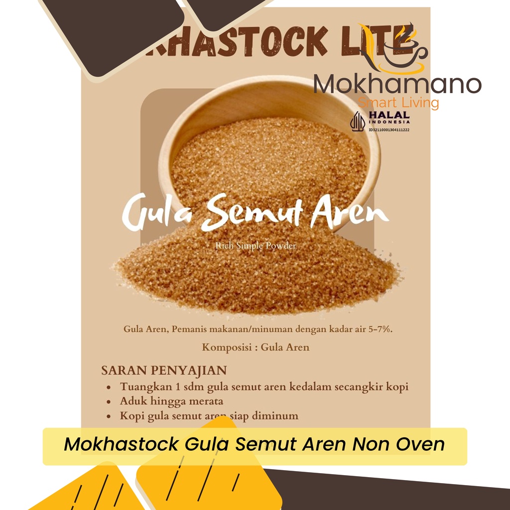 

Mokhastock Gula Semut Aren Basah/Non Oven Serbuk Bubuk Asli Sugar Premium