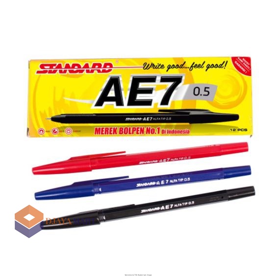 

Ballpoint / Pulpen Standard AE7 Hitam Biru Merah - Hitam