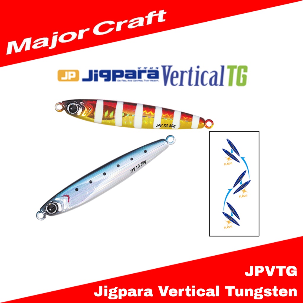 MajorCraft Metal Jig Jigpara Vertical Tungsten JPVTG-180 Grams