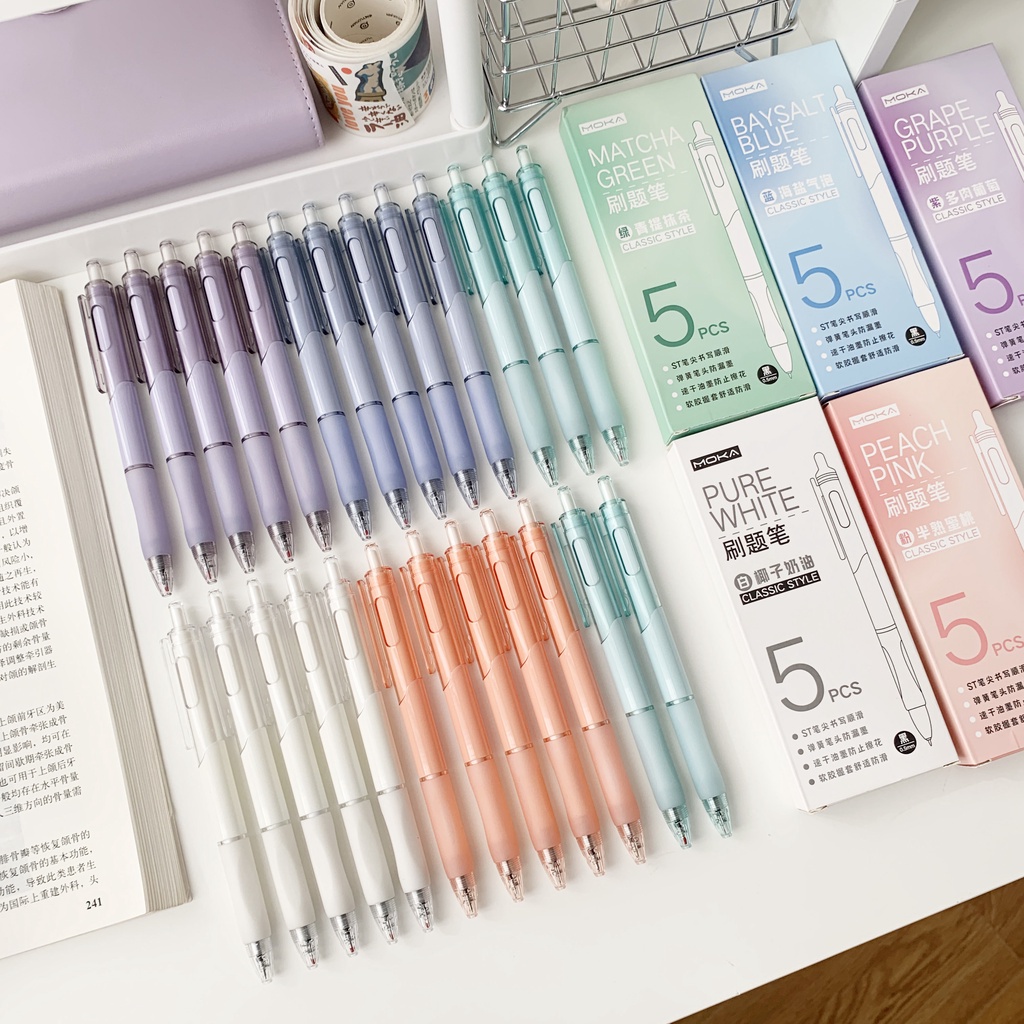 

1 SET ISI 5PCS PULPEN MEKANIK COLOUR PALLETTE EDITION 0,5MM LG