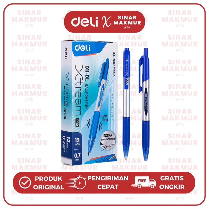 

Pulpen / Pen Xtream Pro 0.7mm DELI Q11 (LSN)
