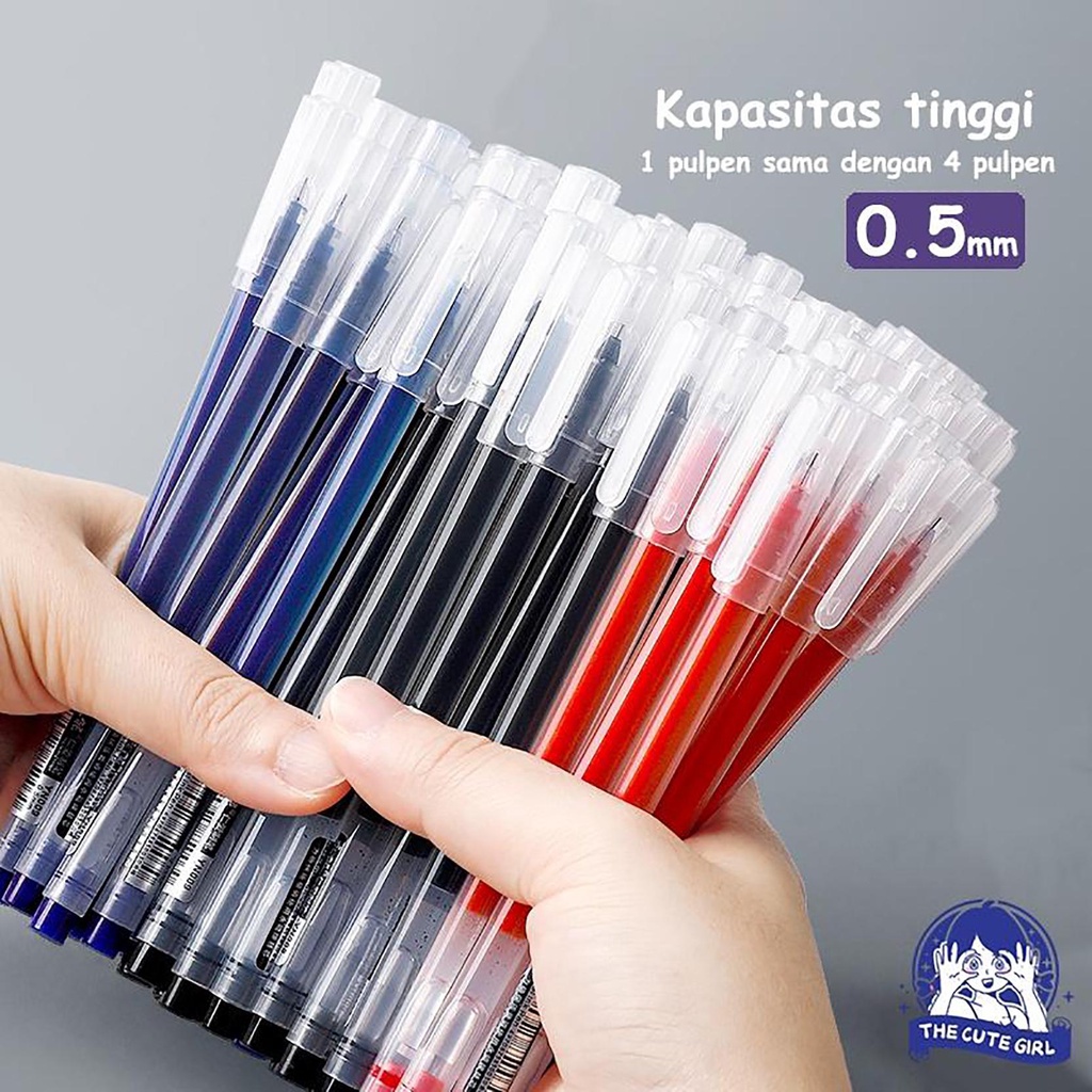 

Gel Pen/ Pulpen /Bolpen/Gelpen Kapasitas tinggi 0.5mm - Stazionario