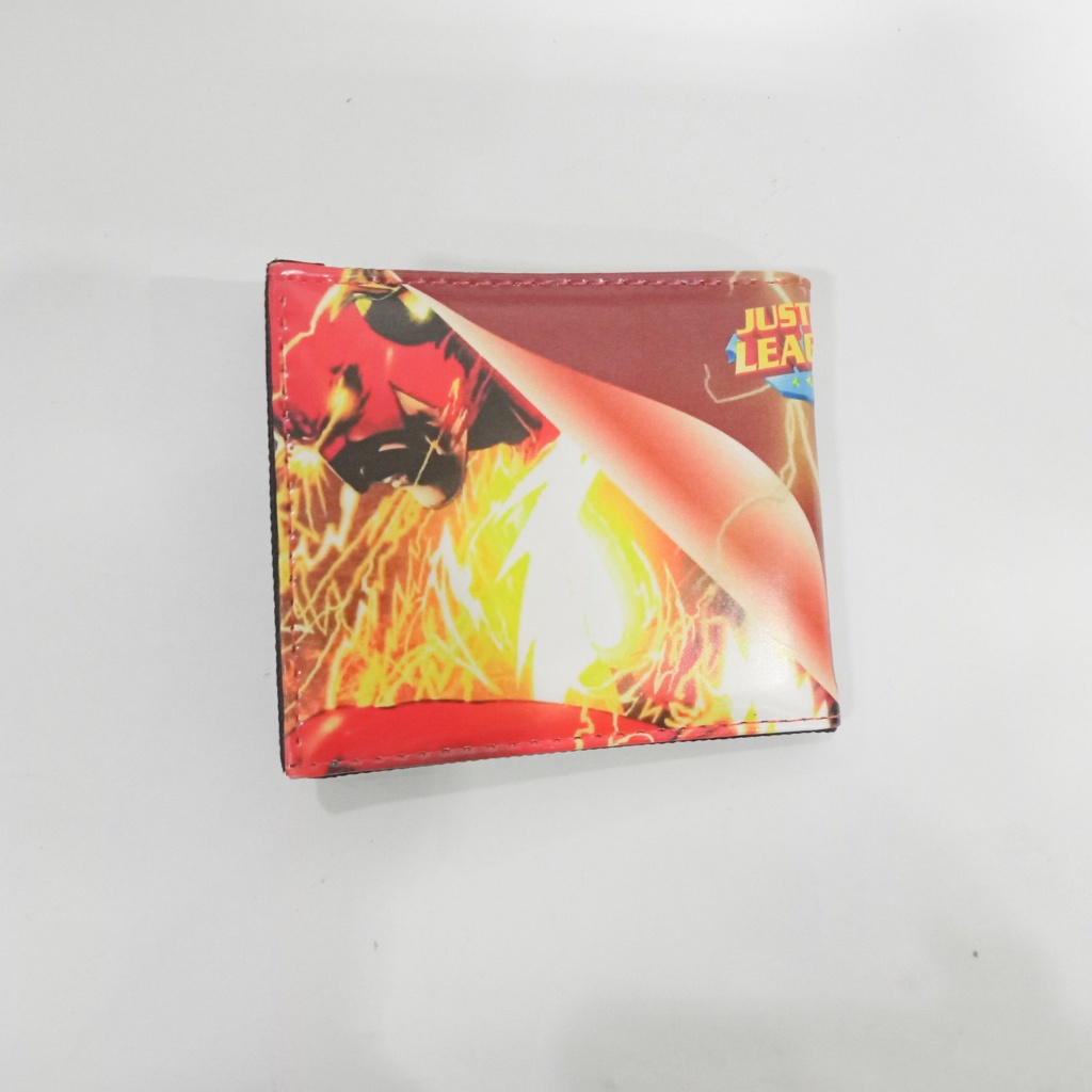 RESTOK dompet anak laki karakter superhero The Flash DC Comics Justice League Barry Allen Wally West