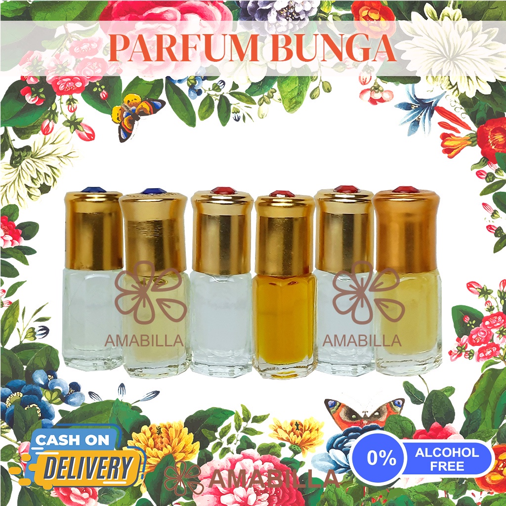 Parfum Aroma BUNGA FLORAL Original Non Alkohol 3ml 6ml 12ml Parfum Original Bibit Parfum Murni Parfu