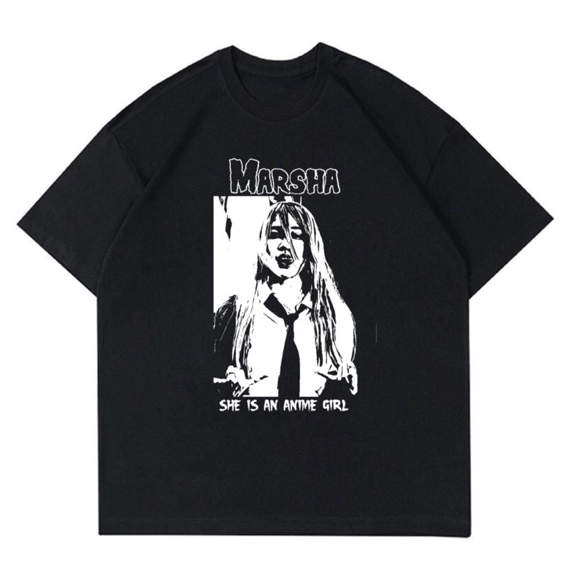 KAOS MARSHA LANATHEA JKT48 - SHE IS AN ANIME GIRL | T-SHIRT MARSHA JKT48 VINTAGE | BAJU MUSIK JKT48 