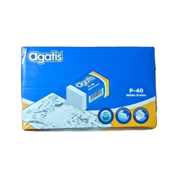 

AGATIS ERASER PENCIL - PENGHAPUS KECIL AGATIS - PENGHAPUS KERTAS - PENGHAPUS PENSIL - AGATIS WHITE ERASER P-40 - PENGHAPUS PUTIH