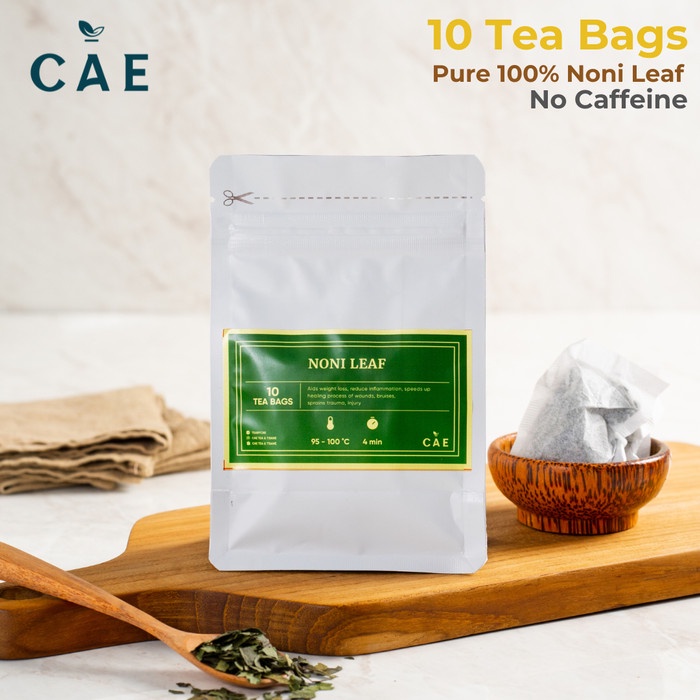 

NONI LEAF 10 TEA BAGS Teh Daun Buah Mengkudu Herbal Dried Kering Alami