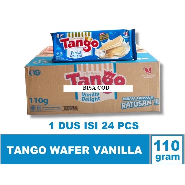 

Tango Wafer VANILLA DELIGHT 110 gr 1 KARTON ISI 24 pcs