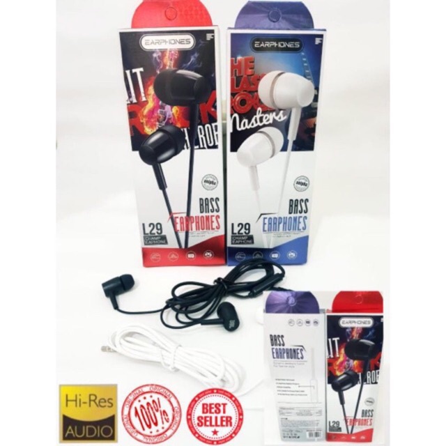 Headset hf JBL L29 colokan 3.5 universal extra bass pack import69732497