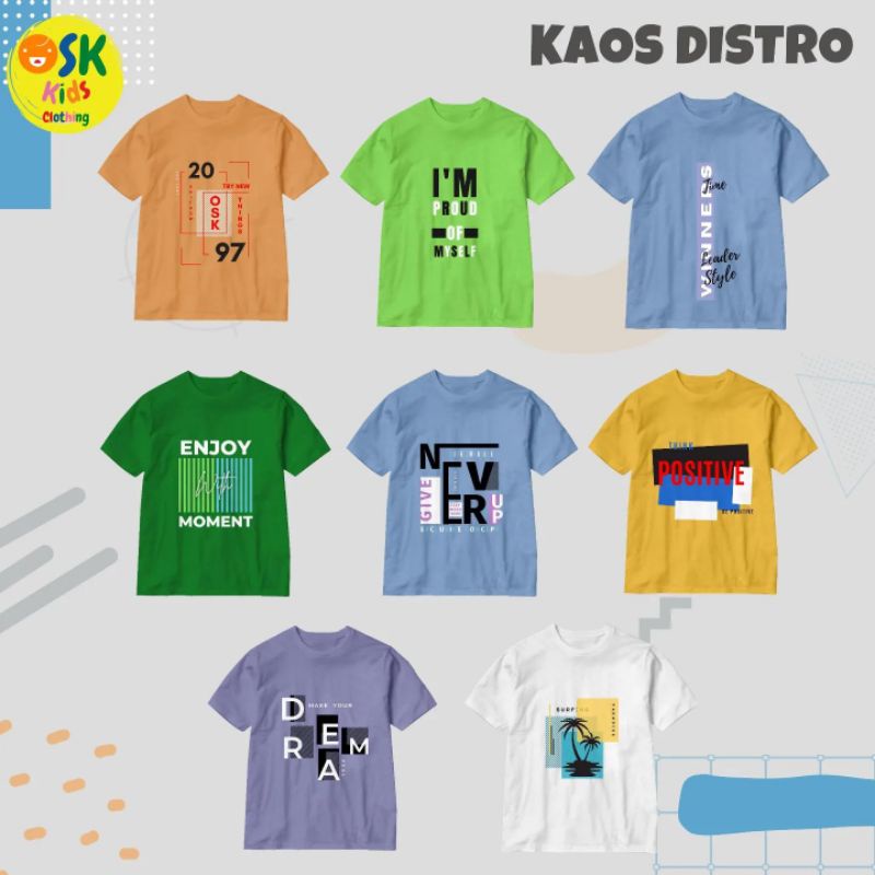 ( BISA COD ) Baju Anak Laki-laki | Kaos Distro Anak | 2-5 tahun