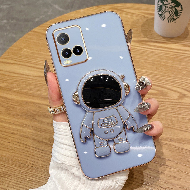 Soft Case Import Vivo Y21 Y21s Y21t Y21e Y21a Y33s Y33t Standing Astronot Premium Casing