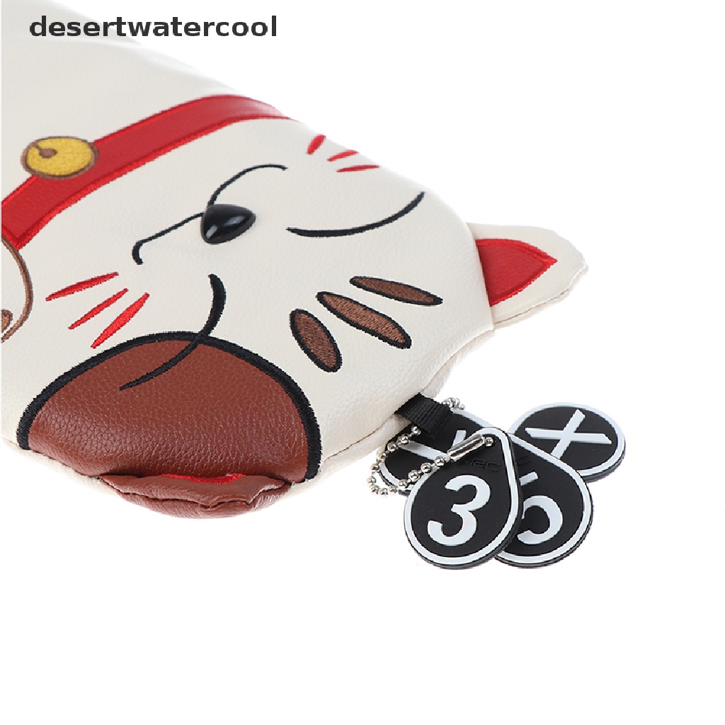 Deid Penutup Kepala club Golf Headcover Driver Fairway Wood Hybrid Covers Lucky Kitty Martijn