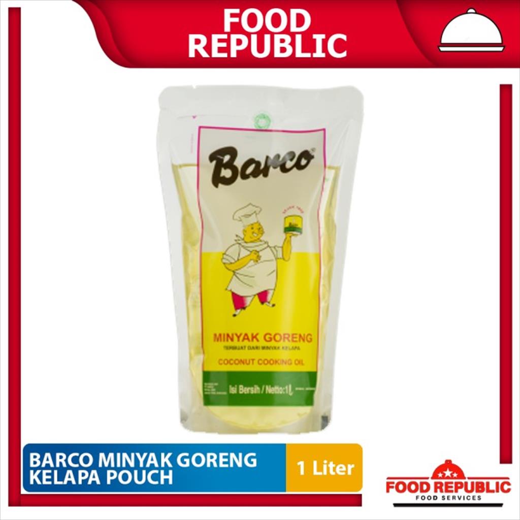 Barco Minyak Goreng Kelapa Pouch 1 Liter Coconut Cooking Oil Halal