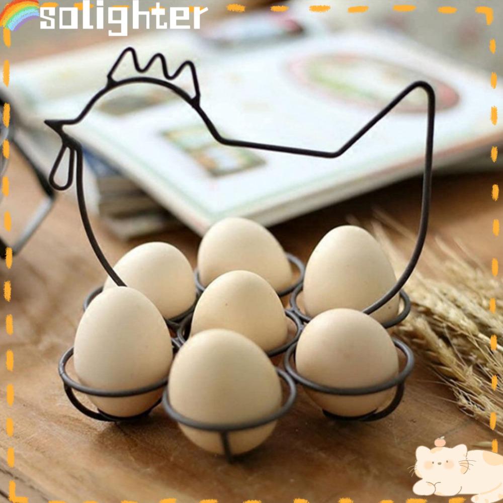 Solighter Keranjang Telur Kawat Besi Originality Kitchen Storage Rak Dapur Rak Penyimpanan Egg Tray