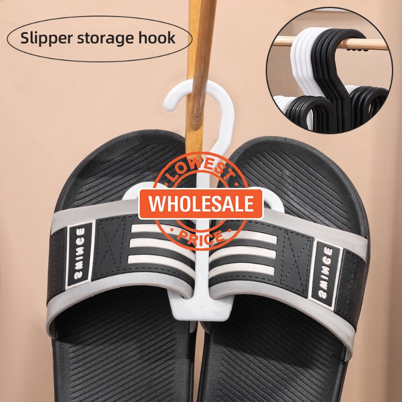 [Harga Grosir] Dua Slot Rak Sepatu Cepat Kering Berbentuk S Anti-slip Penyimpanan Kait Tahan Angin Syal Kunci Topi Gantungan Barang Hemat Ruang Rak Gantung Bantalan Kuat Atur Alat