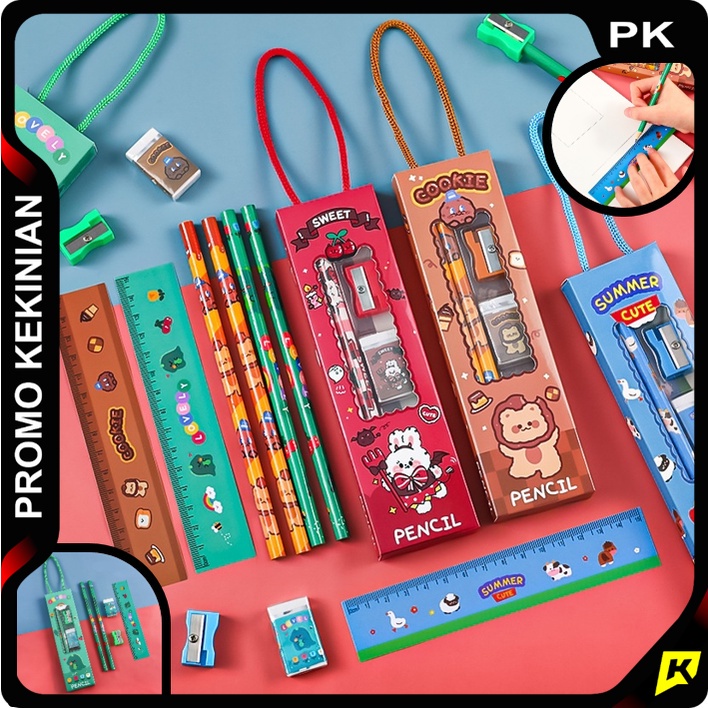 

PROMO KEKINIAN - S5689 Stationery Set 5 In 1 / Set Alat Tulis Sekolah 5 in 1 Karakter Lucu / 5Pcs Set Alat Tulis Pensil Motif Kartun Lucu