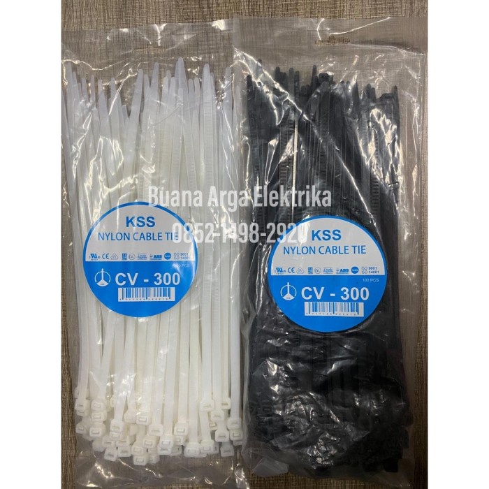 

Terlaris Kabel Ties 300 X 4.8 Warna Putih/Hitam @100Pcs