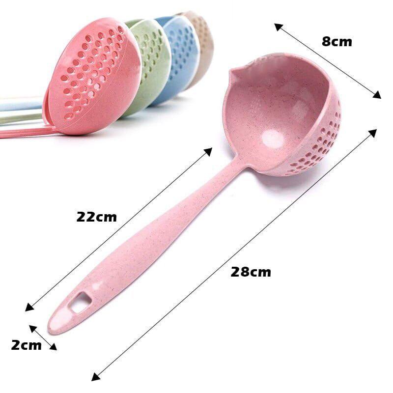 Centong Sayur 2 In 1 Penyaring Kuah Tirisan / Centong Sup Dapur Serbaguna