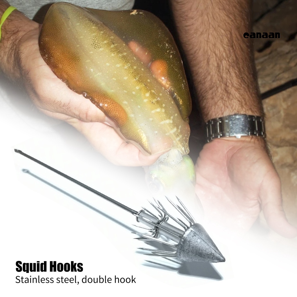 Cnn-23.5cm/90g Sharp Squid Jig Double Layer Stainless Steel Ketangguhan Yang Bagus Kait Ikan Untuk Memancing