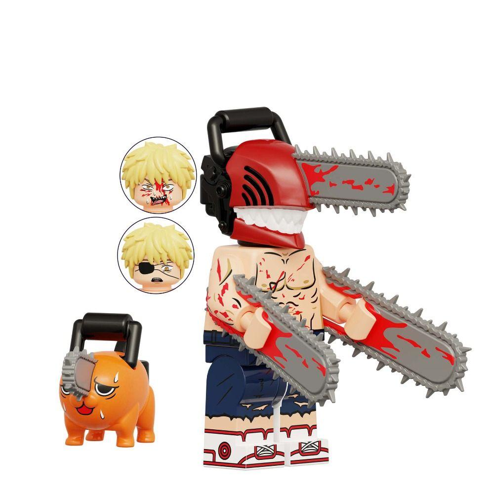 Nickolas1 Chainsaw Man Puzzle Blok Hadiah Natal Miniatur Merakit Model Koleksi Karakter Game Mainan Rakitan Mainan Chainsaw Man Blok Mainan