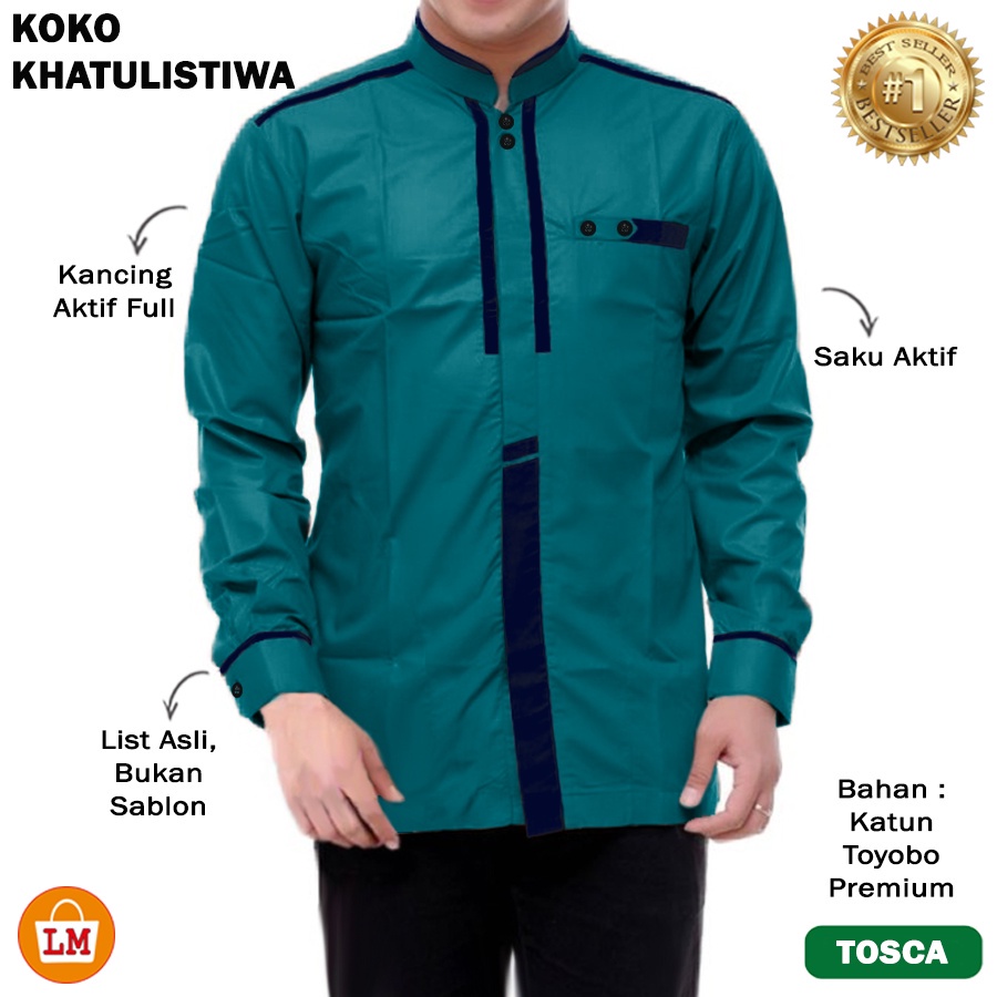 ABDULLAH - BAJU KOKO KEMEJA KURTA QURTA PRIA AYAH DEWASA LENGAN TANGAN PANJANG KATUN TOYOBO MADINAH 