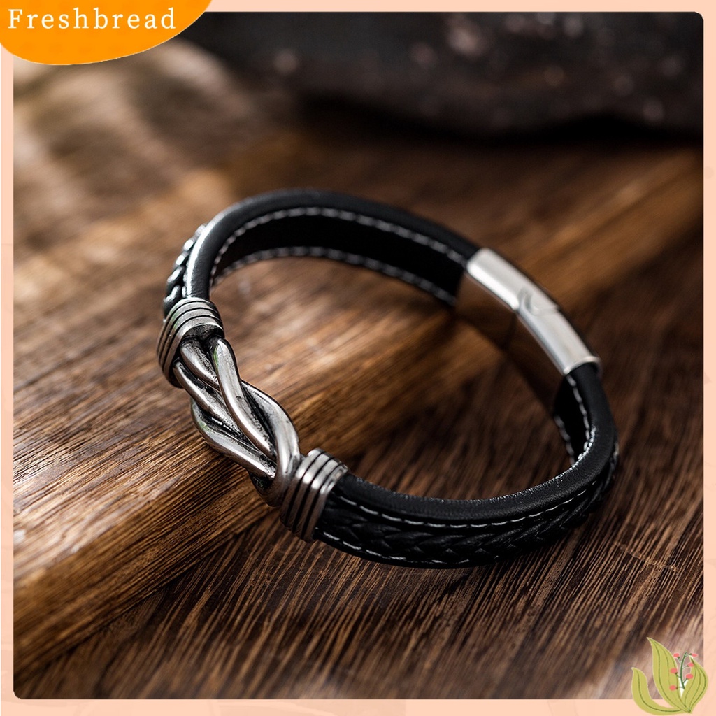 &lt; Freshbread &gt; Pria Gelang Dikepang Gesper Besi Kulit Imitasi Kasual Hip-hop Aksesoris Pakaian Fashion Perhiasan Memutar Alloy Laki-Laki Cuff Bangle Untuk Harian