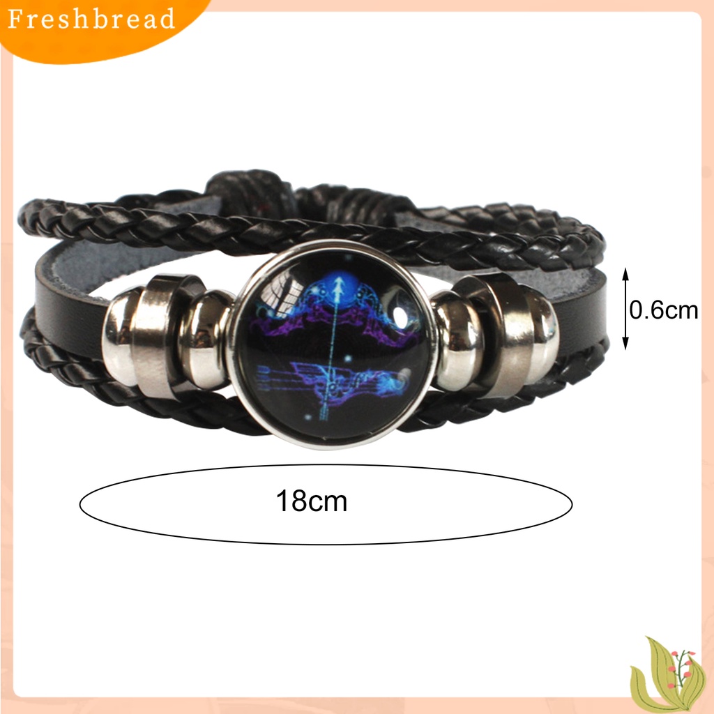 &lt; Freshbread &gt; Multilayer Charm Bracelet Adjustable Luminescent Twelve Constellation Braided Bracelet Untuk Kehidupan Sehari-Hari