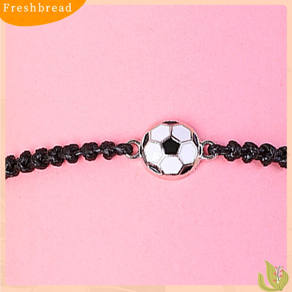 &lt; Freshbread &gt; Gelang Persahabatan Sepak Bola Dikepang Keren Adjustable Bola Gelang Perhiasan Hadiah