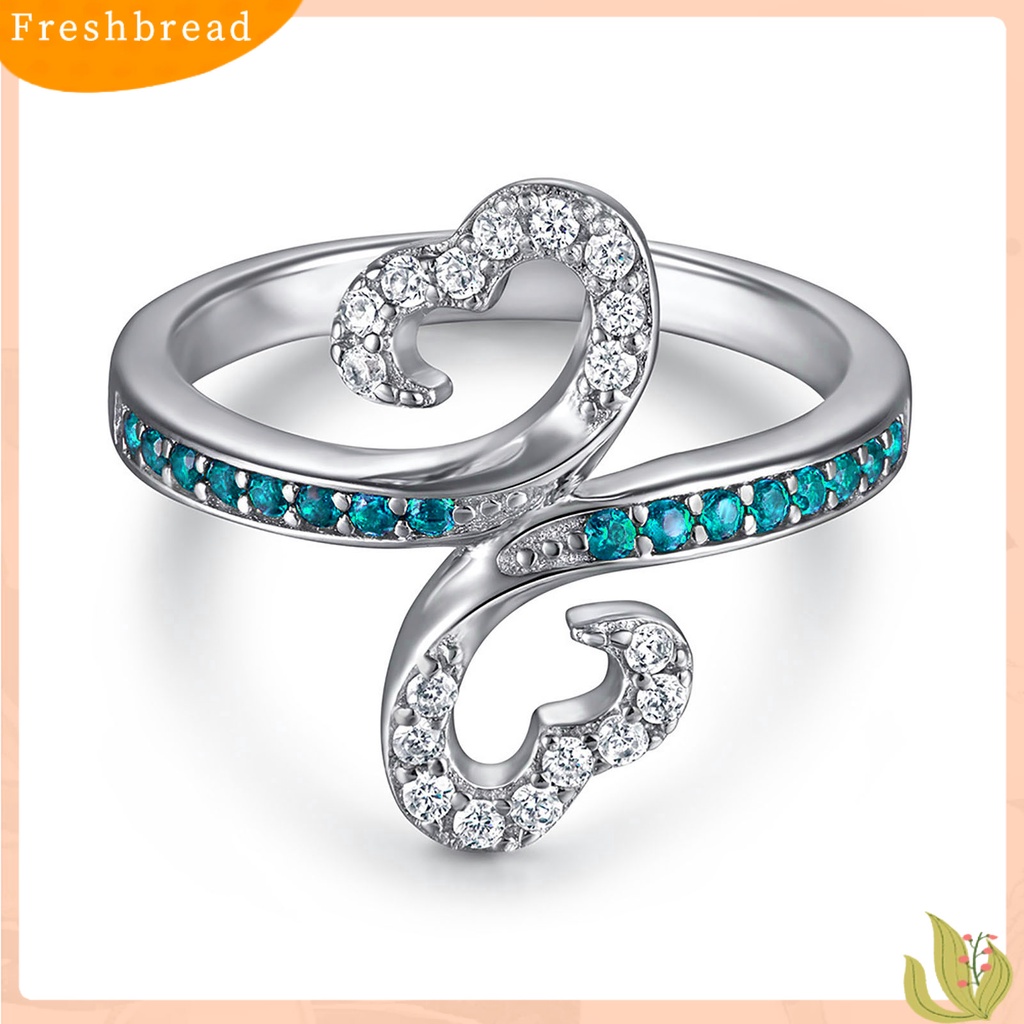 &lt; Freshbread &gt; 2Pcs/Set 8mm Lady Circlet Indah Paduan Mengkilap Berlian Imitasi Terang Buku Jari Cincin Hadiah
