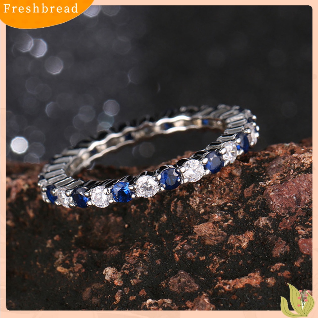 &lt; Freshbread &gt; Wanita Cincin Shiny Mewah Princess Cut Geometris All-match Dekorasi Hadiah Wanita Cubic Zirconia Finger Ring Fashion Perhiasan Untuk Pakaian Sehari-Hari