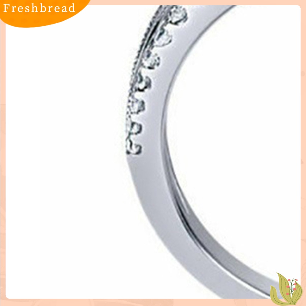 &lt; Freshbread &gt; Cincin Wanita Berlian Imitasi Hias Tidak Luntur Ringan Double Layers Wedding Circlet Untuk Ulang Tahun