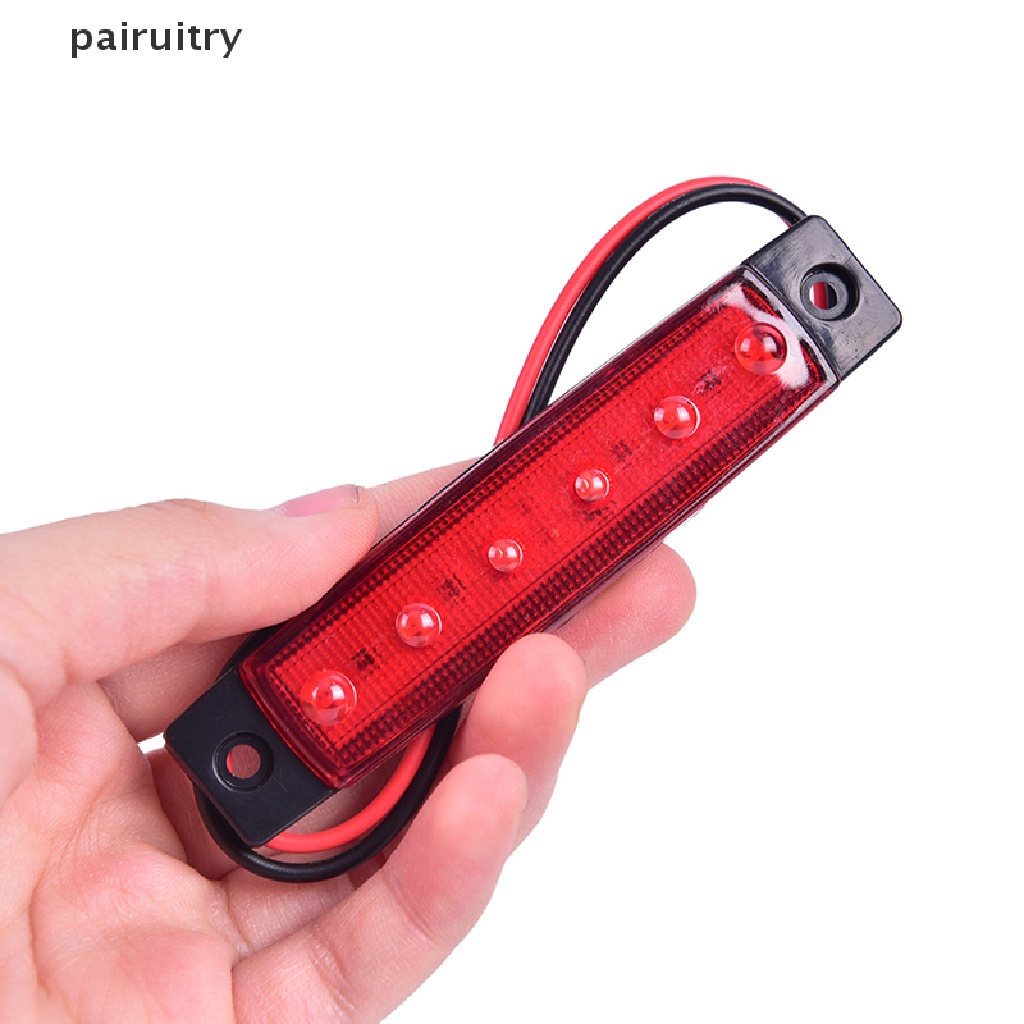 Prt 1PC 12V 6LEDS Lorry Side Marker Indicator Lampu Trailer Led Rendah Lampu Samping Belakang PRT