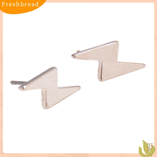 &lt; Freshbread &gt; Anting Petir Mini Punk Pria Wanita Fashion Alloy Ear Studs Hadiah Pesta