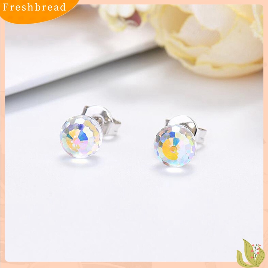 &lt; Freshbread &gt; Fashion Wanita Desain Bola Kristal Imitasi Ear Stud Earrings Perhiasan Hadiah Aksesori