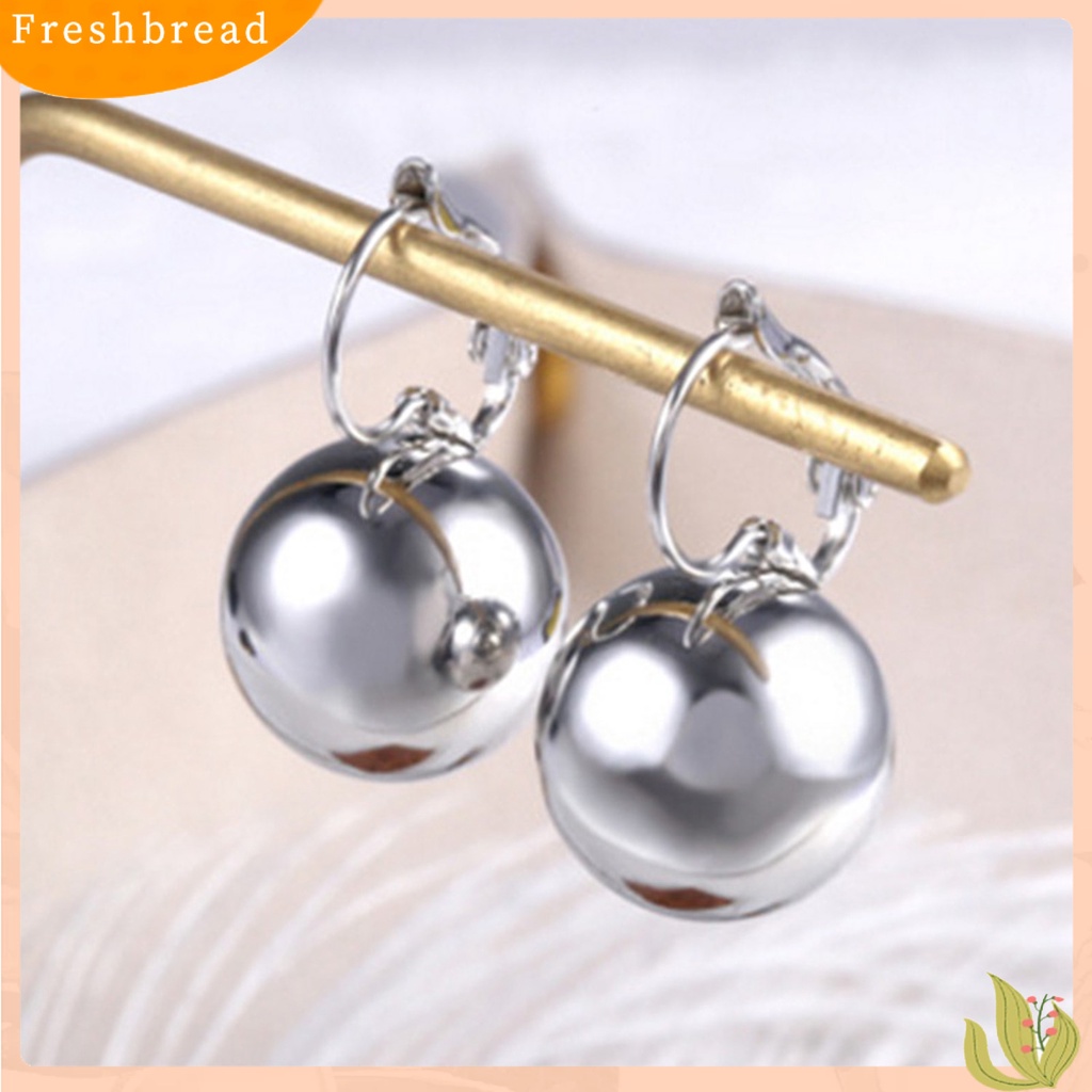 &lt; Freshbread &gt; 1pasang Drop Earrings Elegan Vintage Halus Bulat Kilau Terang Hias Hadiah Wanita Berbentuk Bola Liontin Hoop Earrings Perhiasan Untuk Pakaian Sehari-Hari