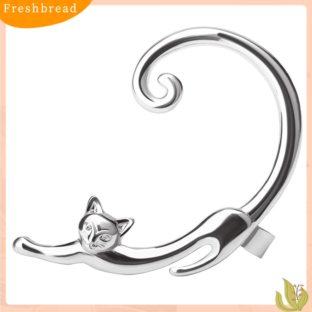 &lt; Freshbread &gt; 1Pc Fashion Wanita Kartun Kucing Anting Tindik Telinga Manset Bungkus Perhiasan Pesta